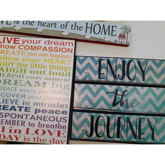 Various Wall Decor Quotes Wall Mount Hang Lot of 7 Welcome Stand Still,etc - Picture 3 of 11